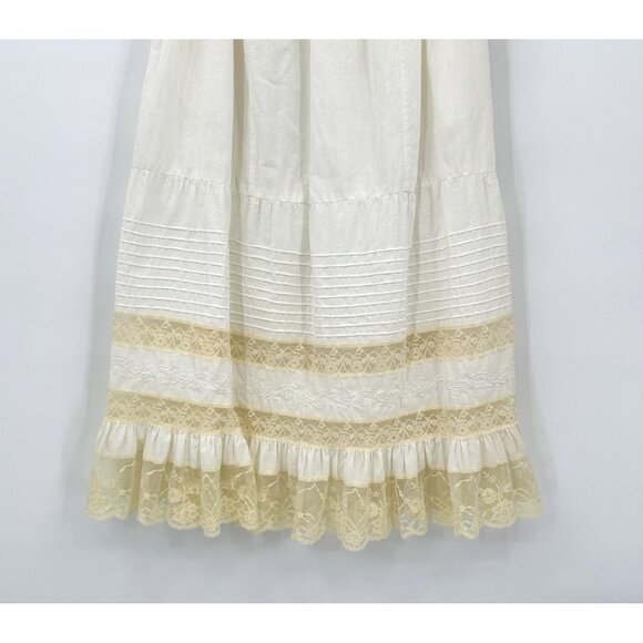 lace embroidered hippie boho victorian prairie cottagecore S M - Picture 4 of 6